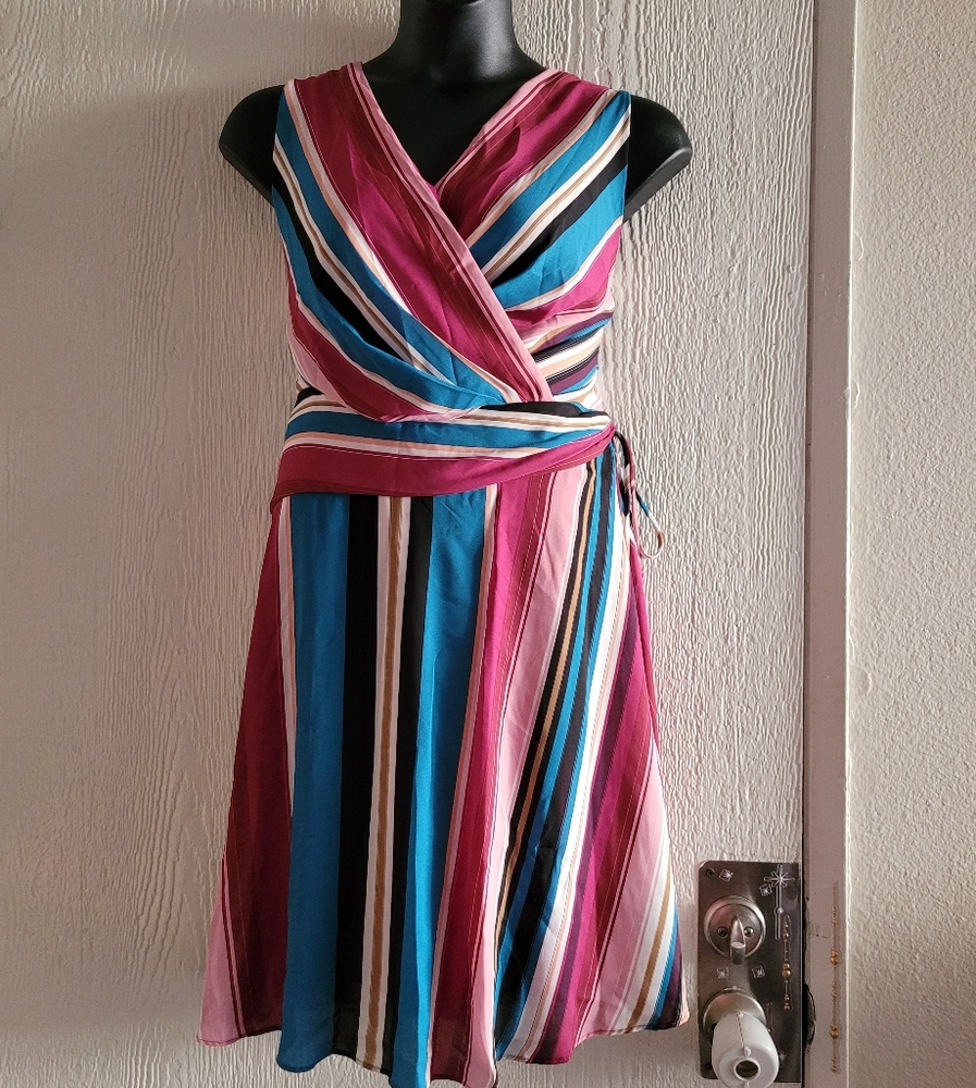 Roz&Ali Striped Party Dress size 16W